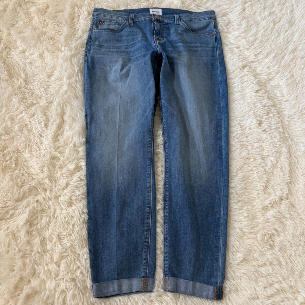 Hudson Skinny Jeans Womens 29 Medium Wash Cuffed Low Rise Denim Slim Fit